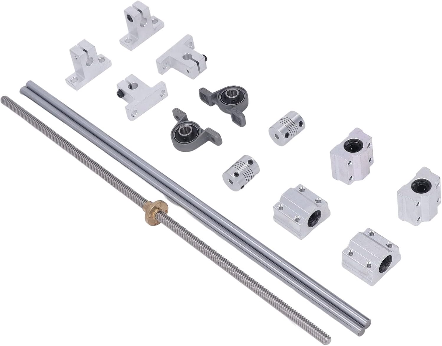 Lead Screw Shaft Set Aluminum Optical Axes Rail Support Kit