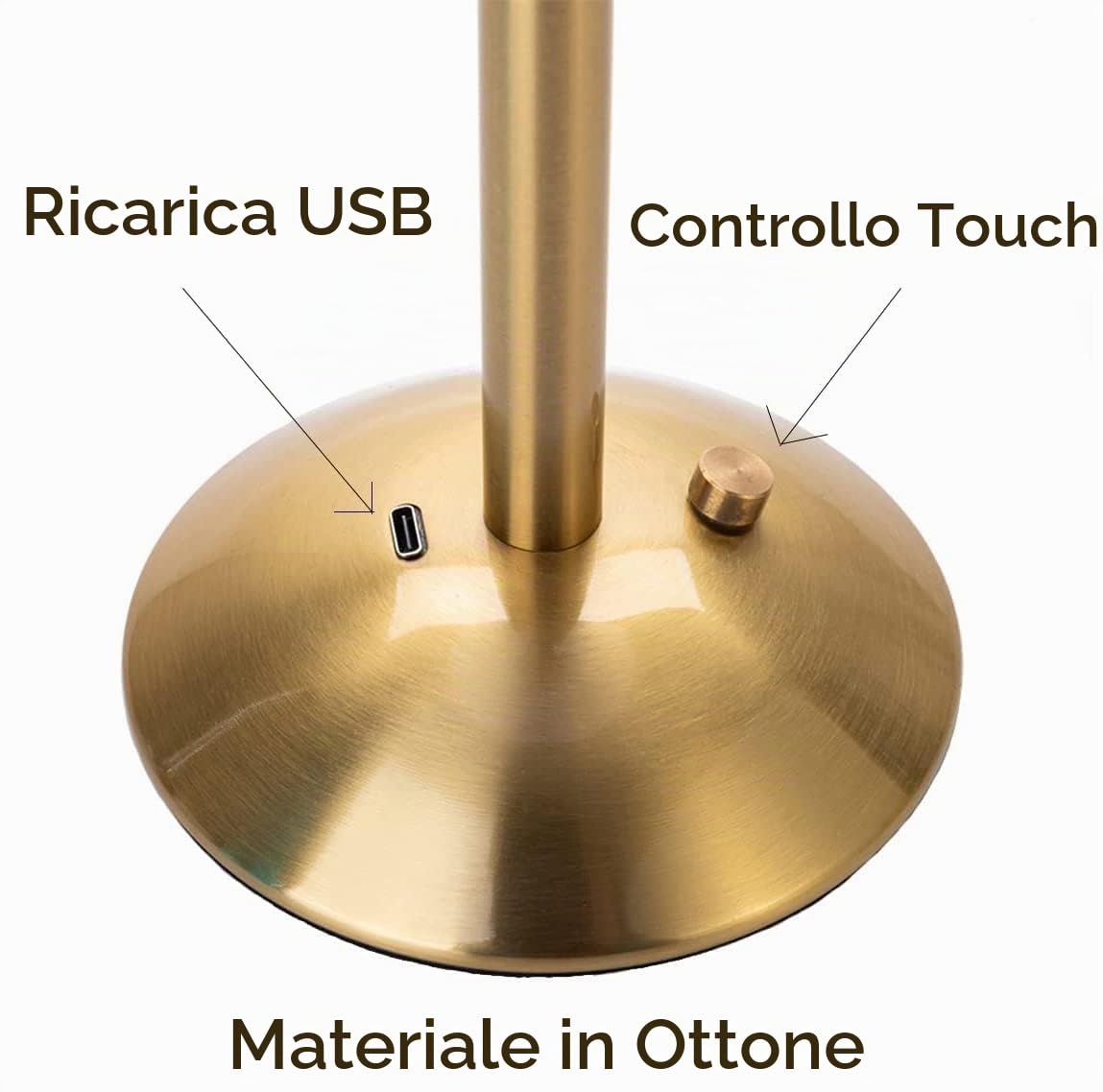 Kizozo Lampada da Tavolo senza fili, LED Lampada da Tavolo con Batteria Dimmerabile, Lampada per Soggiorno, Camera da Letto, 3 Colori