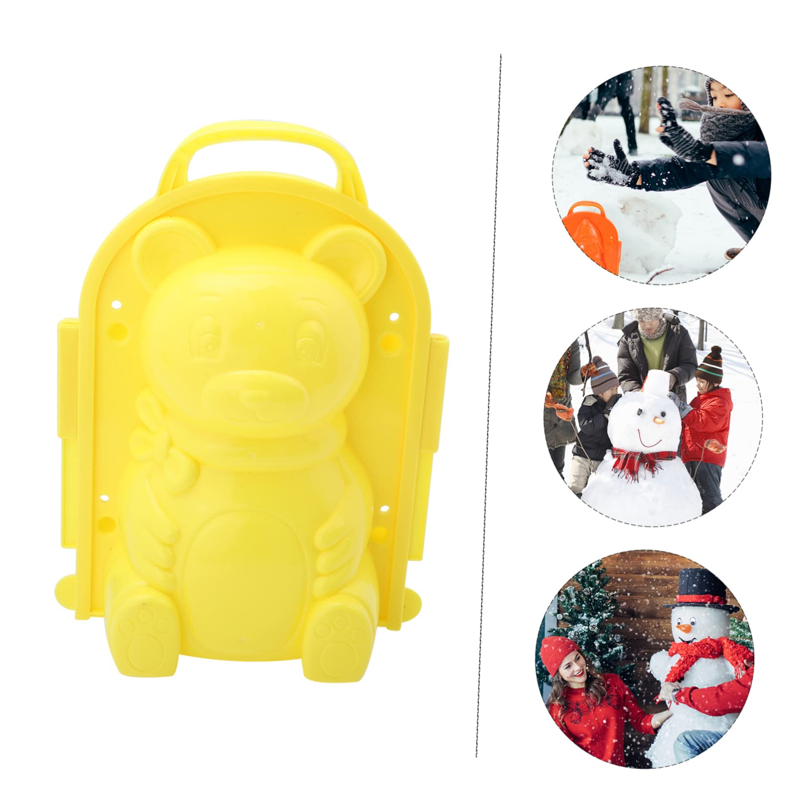 BESTonZON Plastic Clamp Snowman Clip Toys 2 Pcs Maker for Boys and Girls Families Random Color