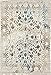 Luxe Weavers Rug 6495 – Distressed Floral Area Rug, Cream 5x7