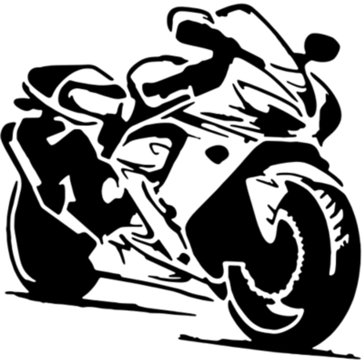 Azeeda 'Modern Motorbike' Reusable Stencil – Durable Decorative Template for Painting and Spraying on Walls, Tiles, Wood, Fabric & Craft Projects - M (A5) (WS00055958)