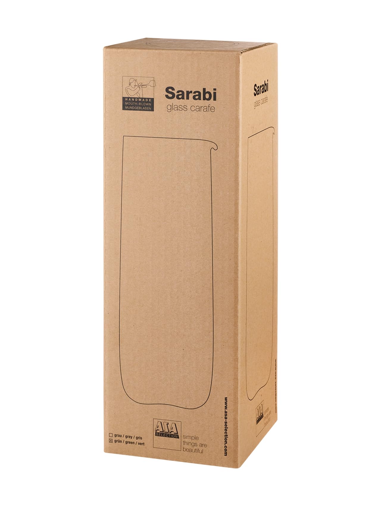 ASA 53710009 Carafe en verre 1,2 l