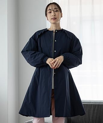 Amazon | [ソーノ] コート NAVY フェミニニティ撥水パテッド