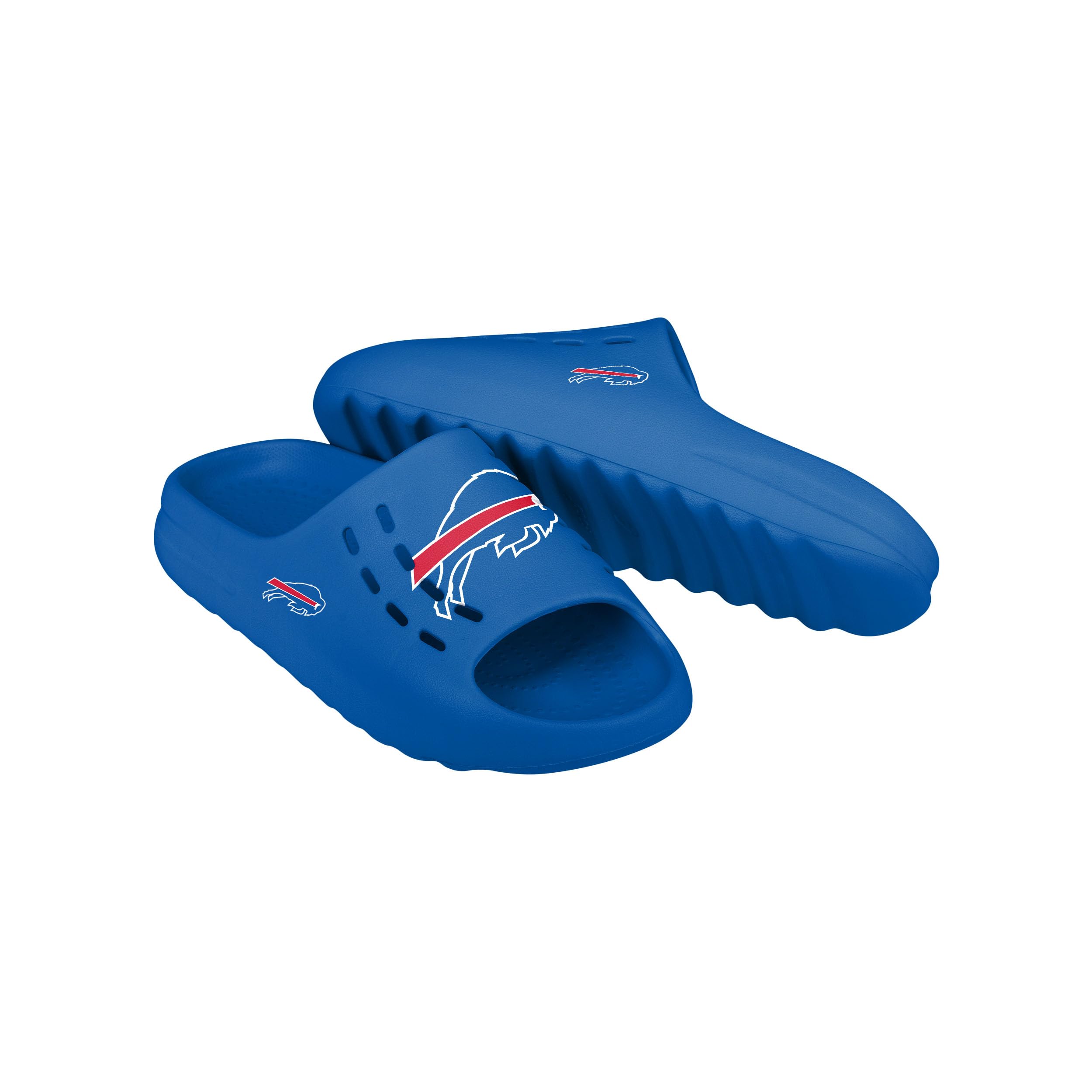FOCO Buffalo Bills NFL Mens Big Logo Molded Chunky Slides - M