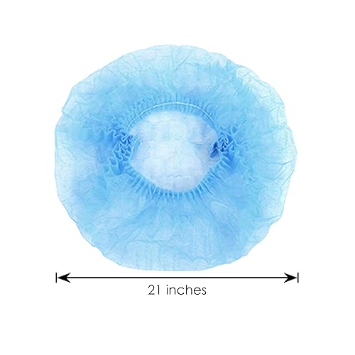 Miniatura 2 de 100 gorras desechables de 21 pulgadas, red para cubrir la cabeza del cabello, no tejidas, médicas, laboratorios, spa, enfermeras, tatuajes, servicio