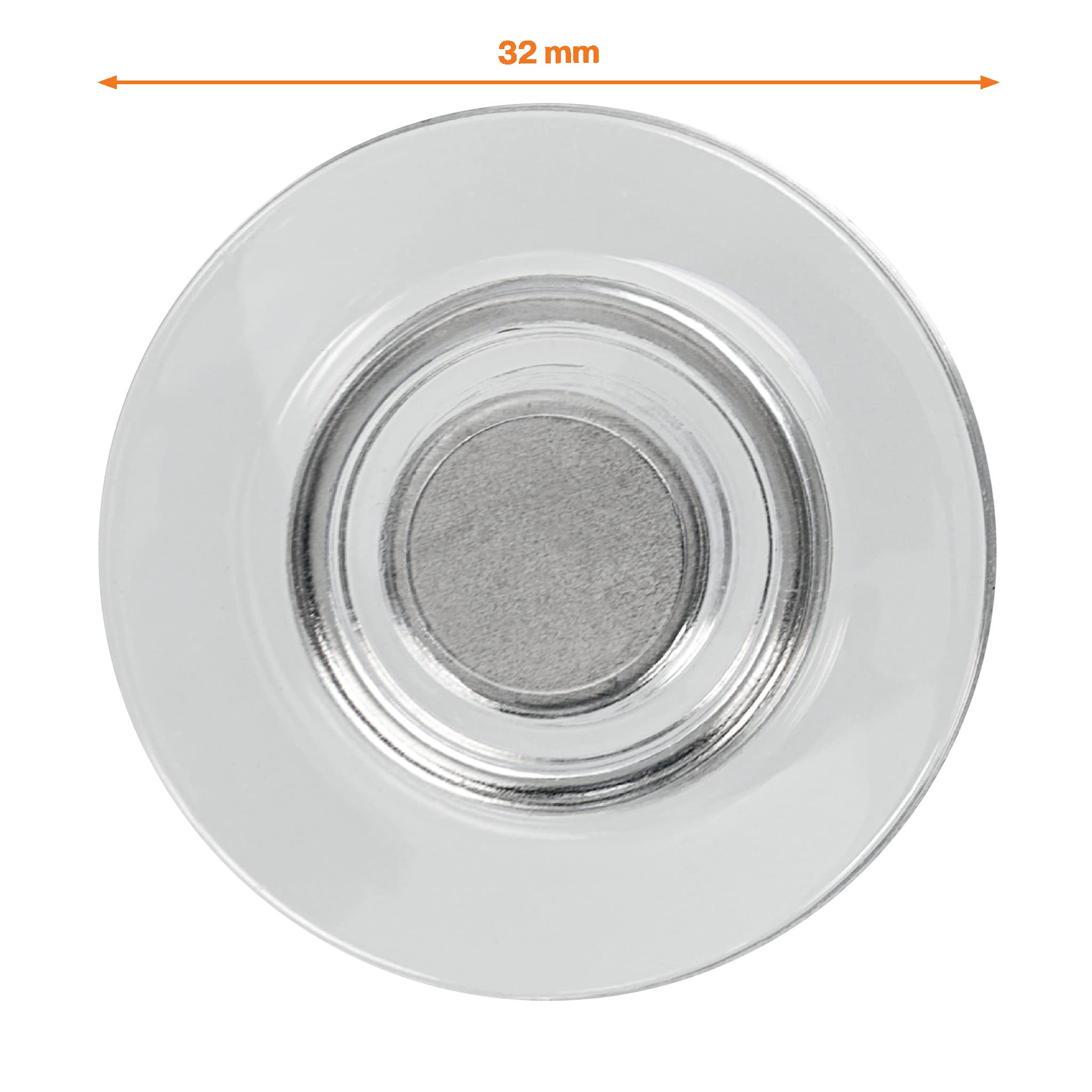 Nobo Imanes Extra Fuertes para Pizarras Magnéticas de Cristal y Tablones Planificadores, Sujeta hasta 6 Hojas A4 de 80gsm, Casa y Oficina, Pack de 10, 32mm, 1903854