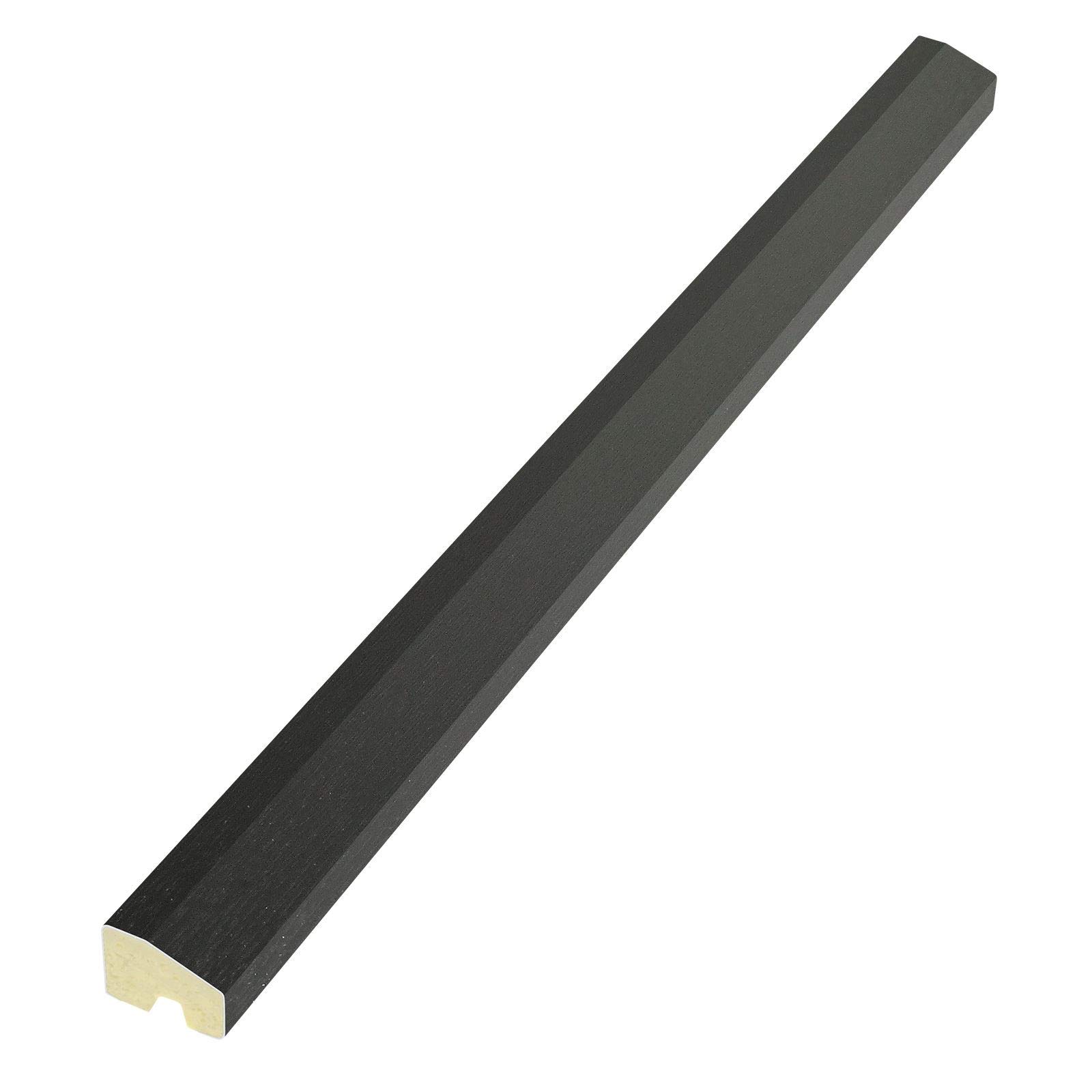 20mm x 15mm Chamfered Bead uPVC Plastic Window Door Finishing Trim (2.5m) - Anthracite Grey (Grained)