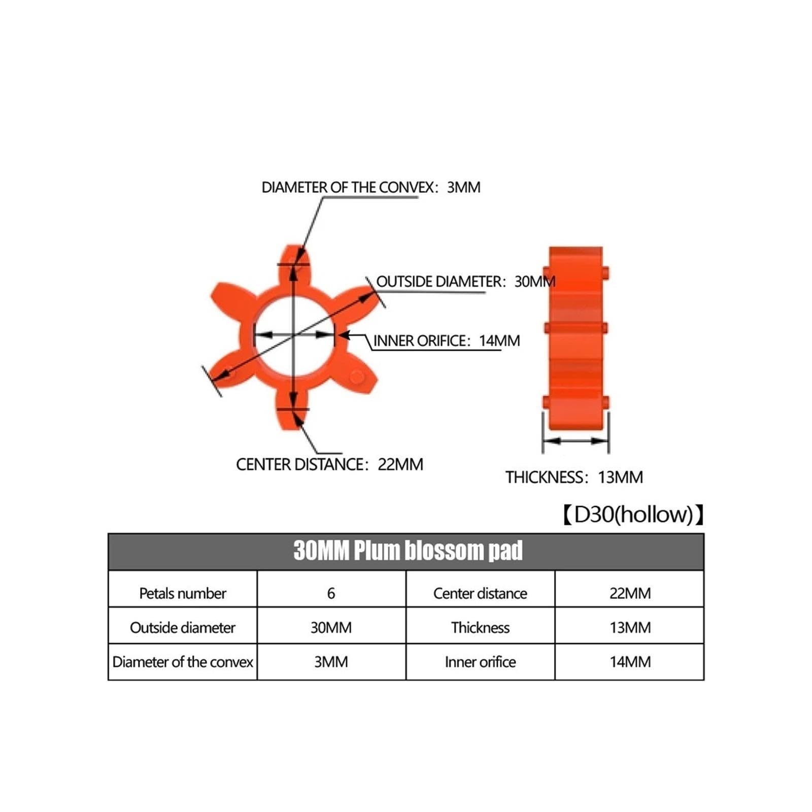 Schrittmotorkupplung, D30L40 Flexible Wellenkupplung CNC