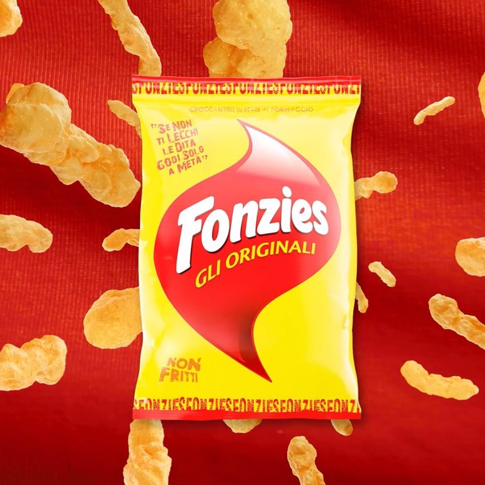 Fonzies Gli Originali, Croccantini di Mais al Formaggio, Cotti al Forno, multipack 60 bustine da 23,5g - Immagine 3