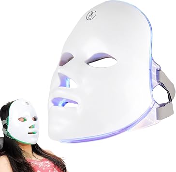 LED Mask Skin Care, 7 Colors LED Light Facial Skin Care Mask, Home Rechargeable LED Beauty Mask, Skin Care Tools for Women
