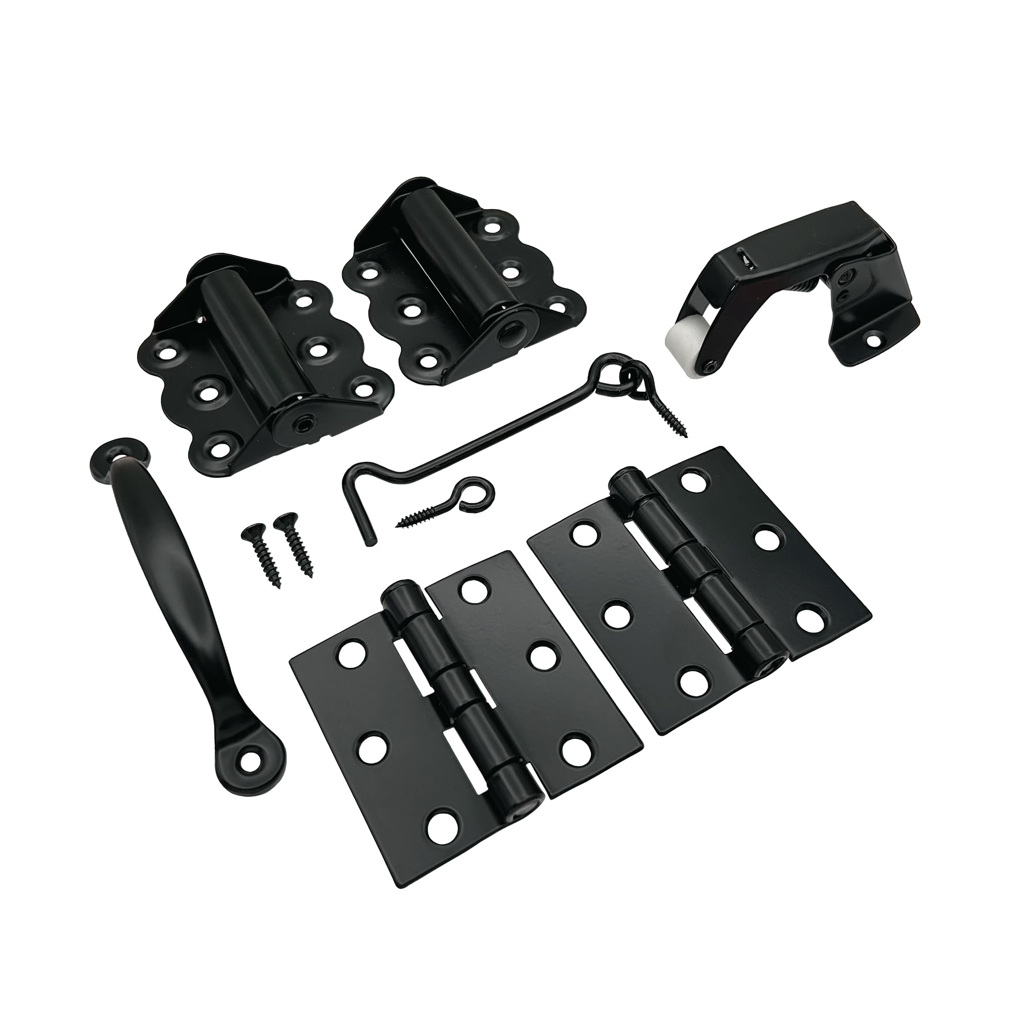 Nuvo Iron Black Screen Door Hardware Kit — Amazon image 2