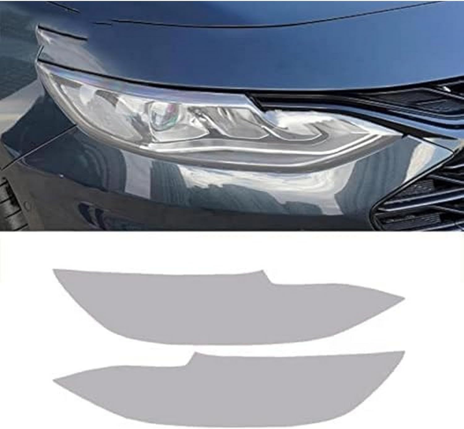 SamLng Car Front Light Film for Chevrolet for Malibu 2019-2022 Car Headlight Protective Film Front Light Transparent Blackened TPU Sticker Car Headlight Protective Film