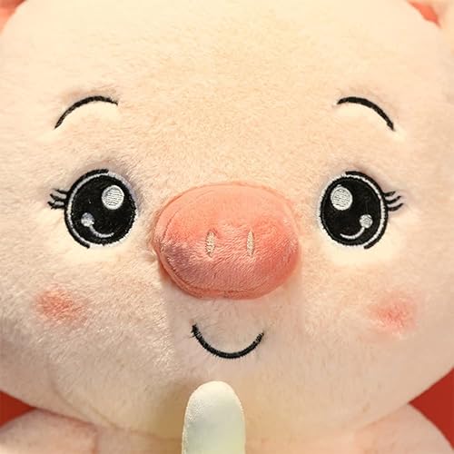 Miniatura 7 de Juguete de peluche Kawaii lindo de cerdo de jugo de peluche de cerdo de dibujos animados, almohada de felpa blanda cómoda para abrazar, juguetes de