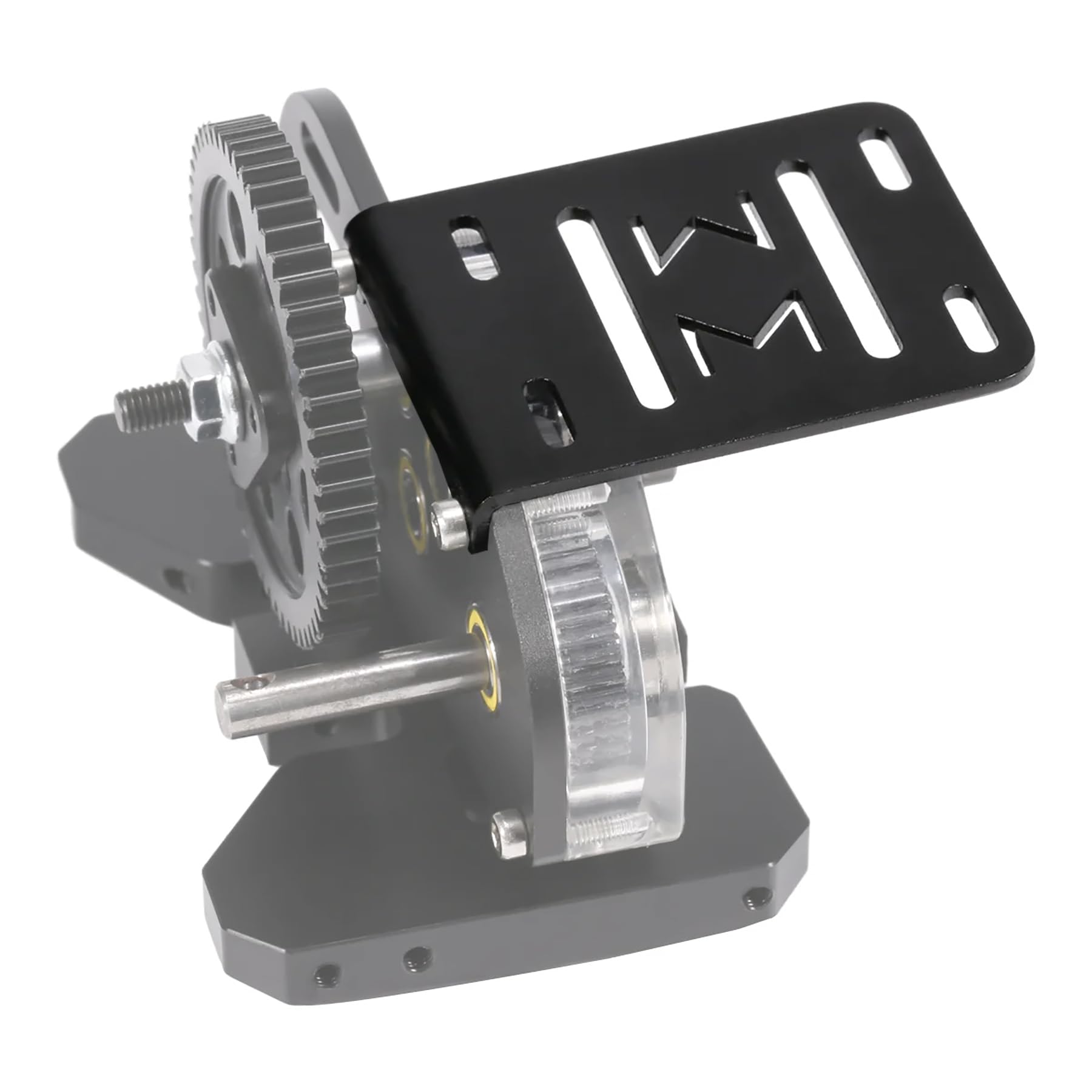 AMK 1/10 Transmission CNC Aluminum Accessory Tray Electronic Battery ESC Holder for 2Low Transmission 1/10 RC Crawler Comp Builds LCG Chassis Upgrades Accessories (1/10 Electronic Tray Black)