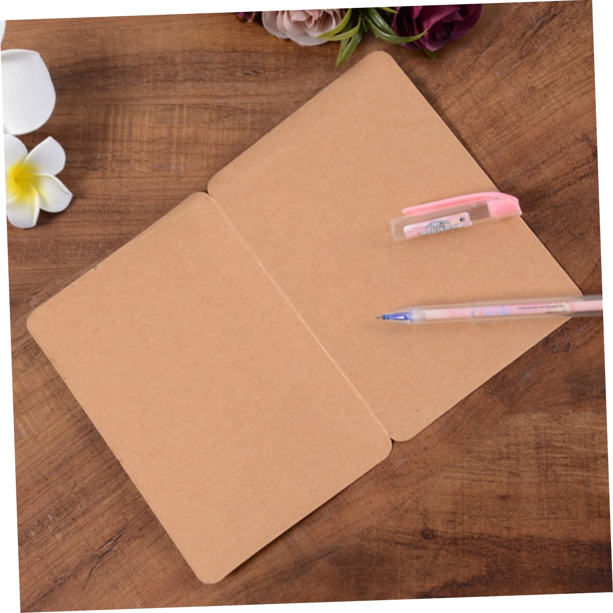 Cartes de Vœux Pliables Vierges 100 Pièces en Papier Rose