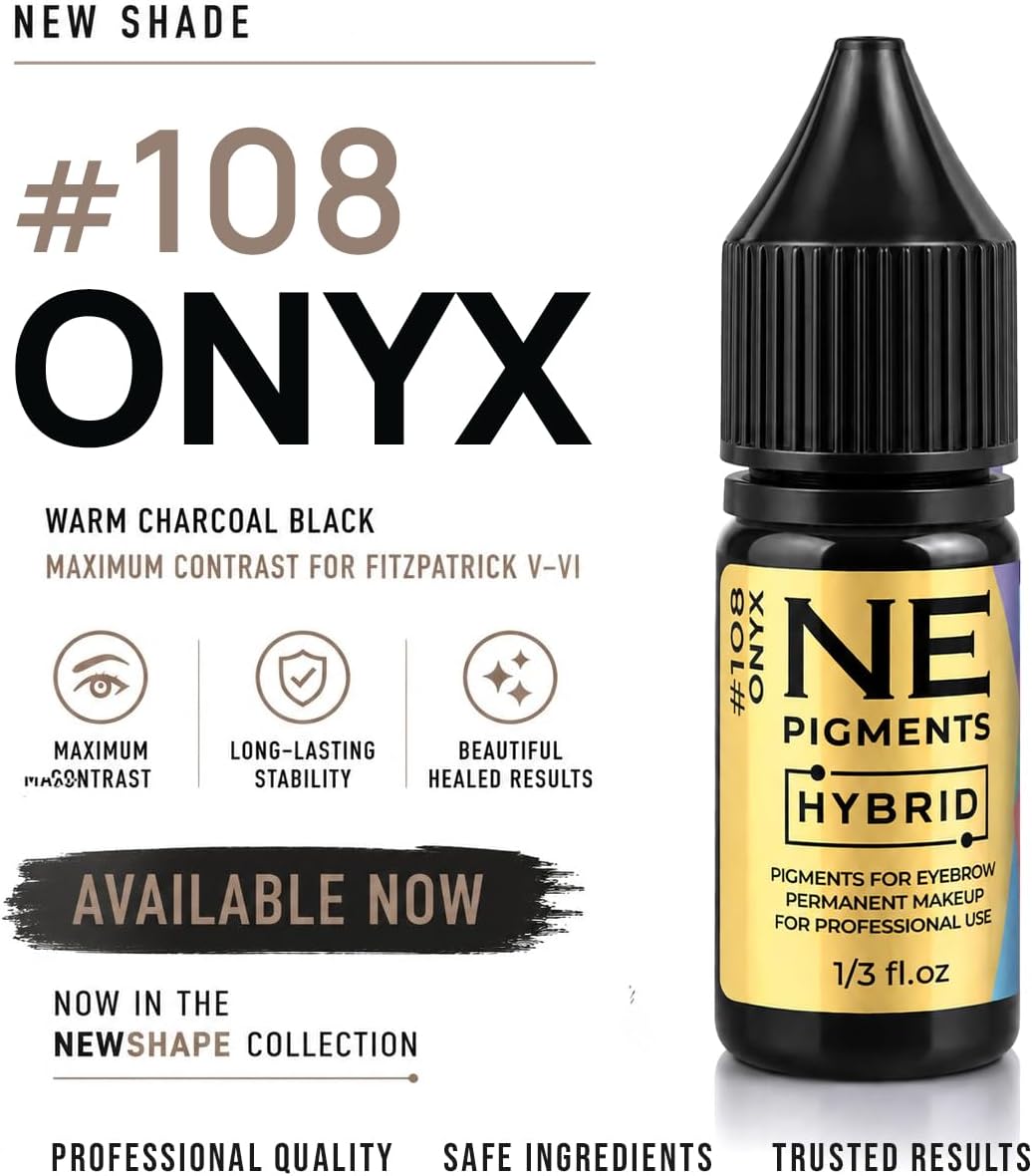 #108 Eyebrow Pigment Onyx by Elena Nechaeva – Permanent Tattoo Ink Pigment