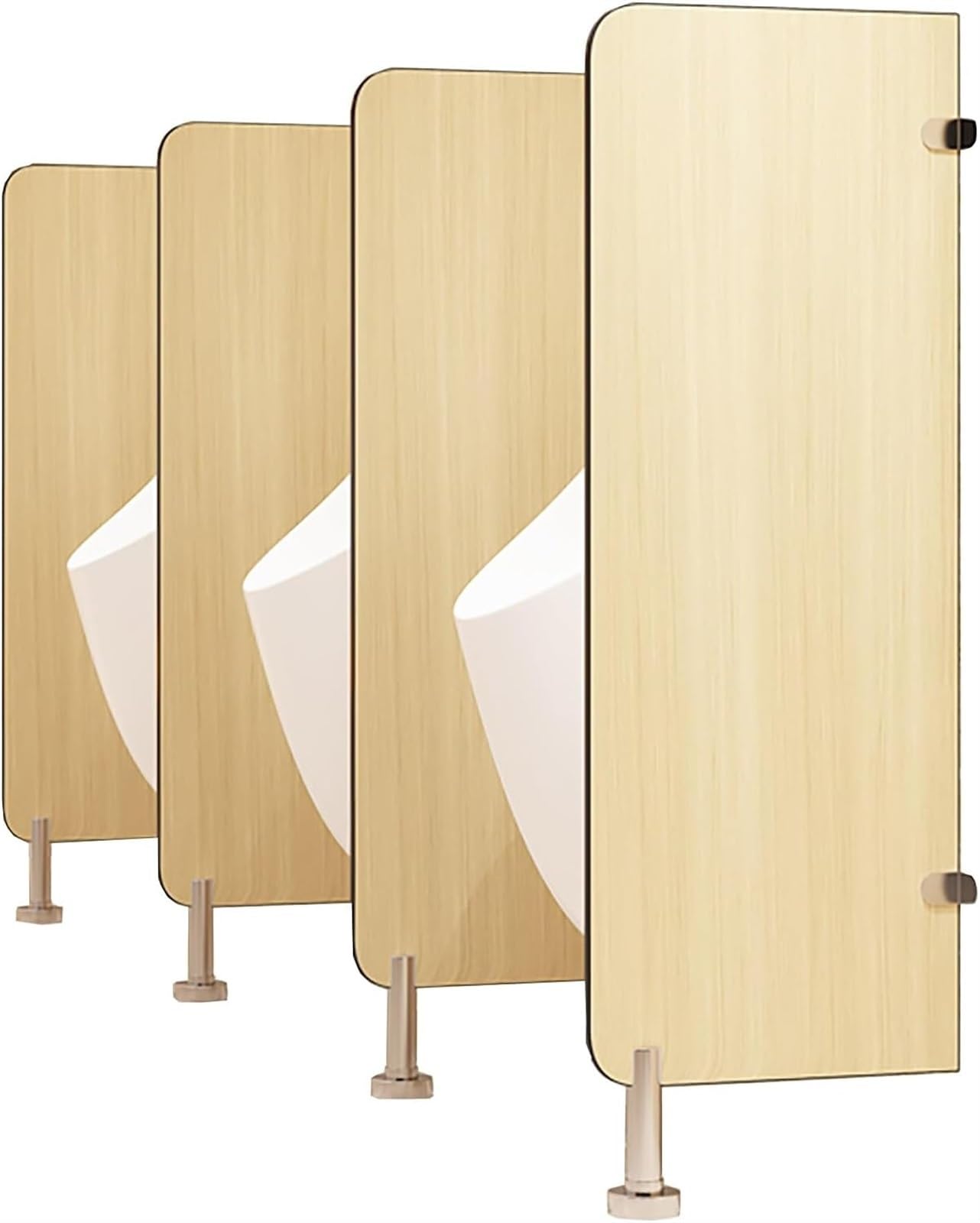 GTHTUHFD Floor Standing Toilet Partition,Urinal Screen Toilet Partition,Toilet Partition,Urinal Privacy Screen Divider Partition,Wood Grain-4Pcs,Wood Grain-4Pcs