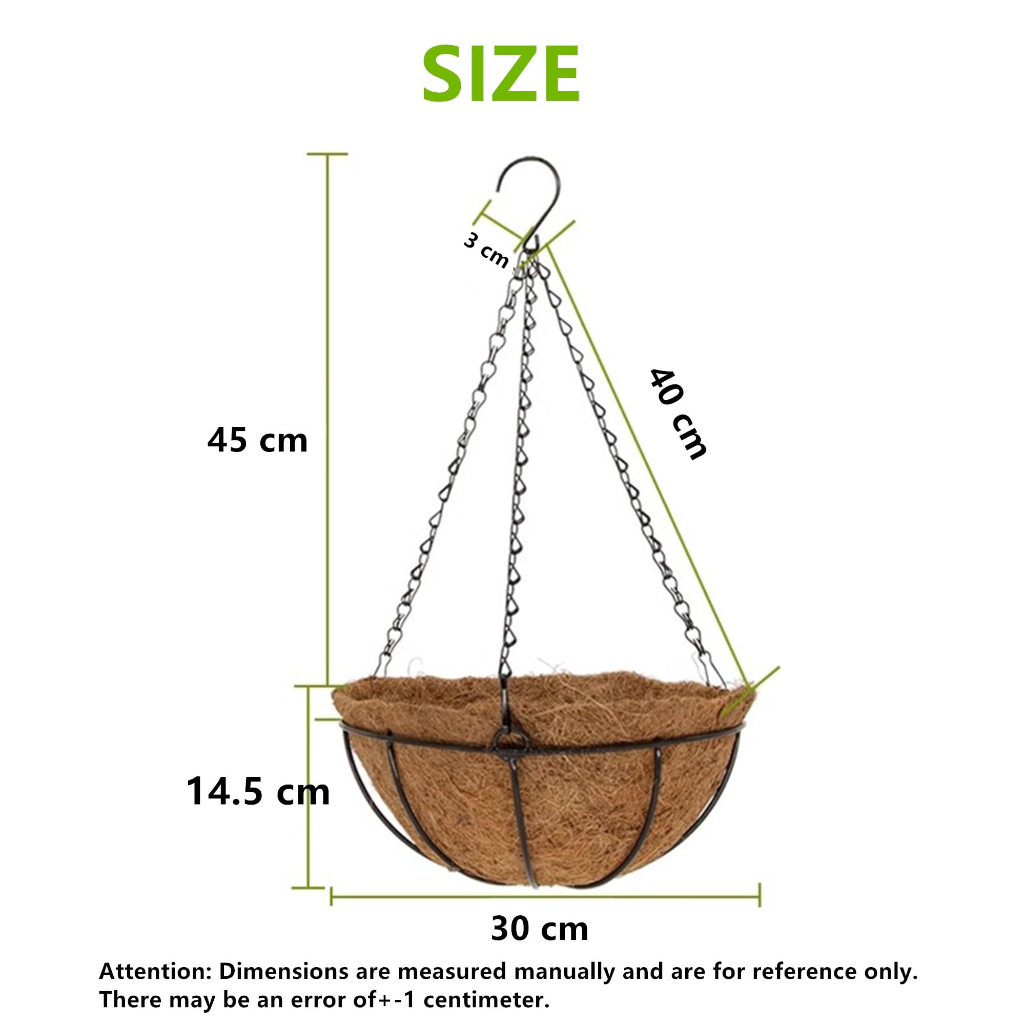 Set Di 4 Cesti Sospesi Color Cacao Con Rivestimento In Fibra E Cacao Fioriere E Cesti Sospesi Per Pendii Da Giardino Verande Balconi E Piante 98314783