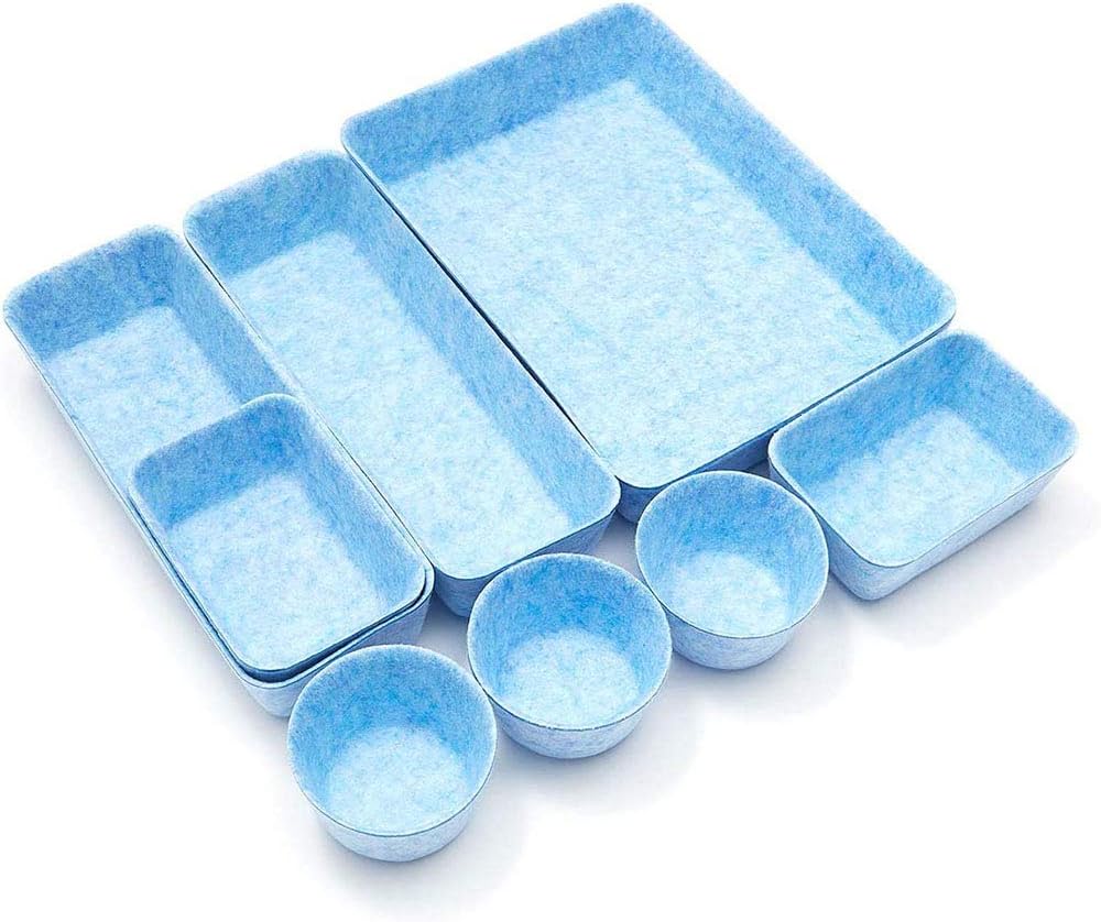 Felt Desk Drawer Organiser,Large Drawer Organiser,Drawer Organisers for Makeup,Felt Organiser System for Drawers,Multi-functional Drawer Stationery Desktop Storage Box