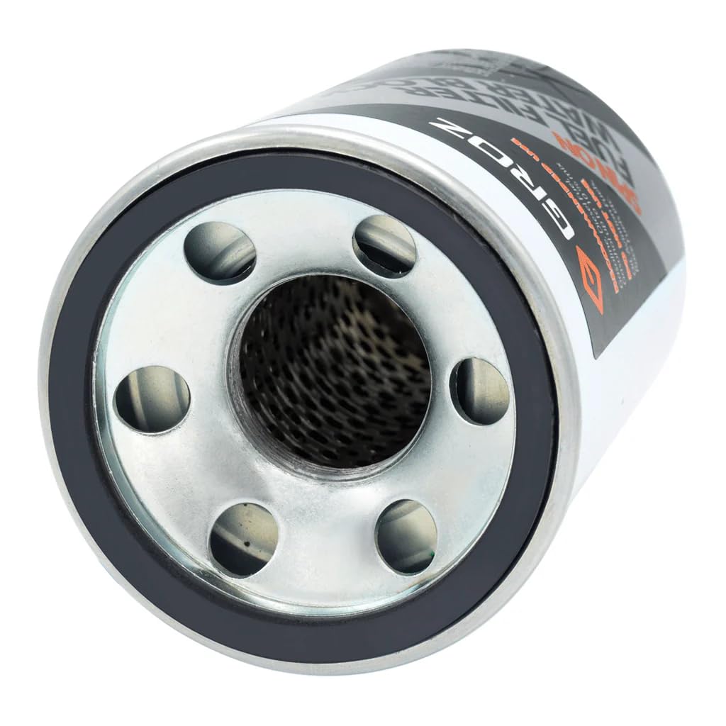 Groz 45911 10-Micron Water Block Fuel Filter Replacement, Spin-On Cartridge Style, Cartridge Only, for Removing Dirt, Dust, Rust, and Water from Fuel Systems