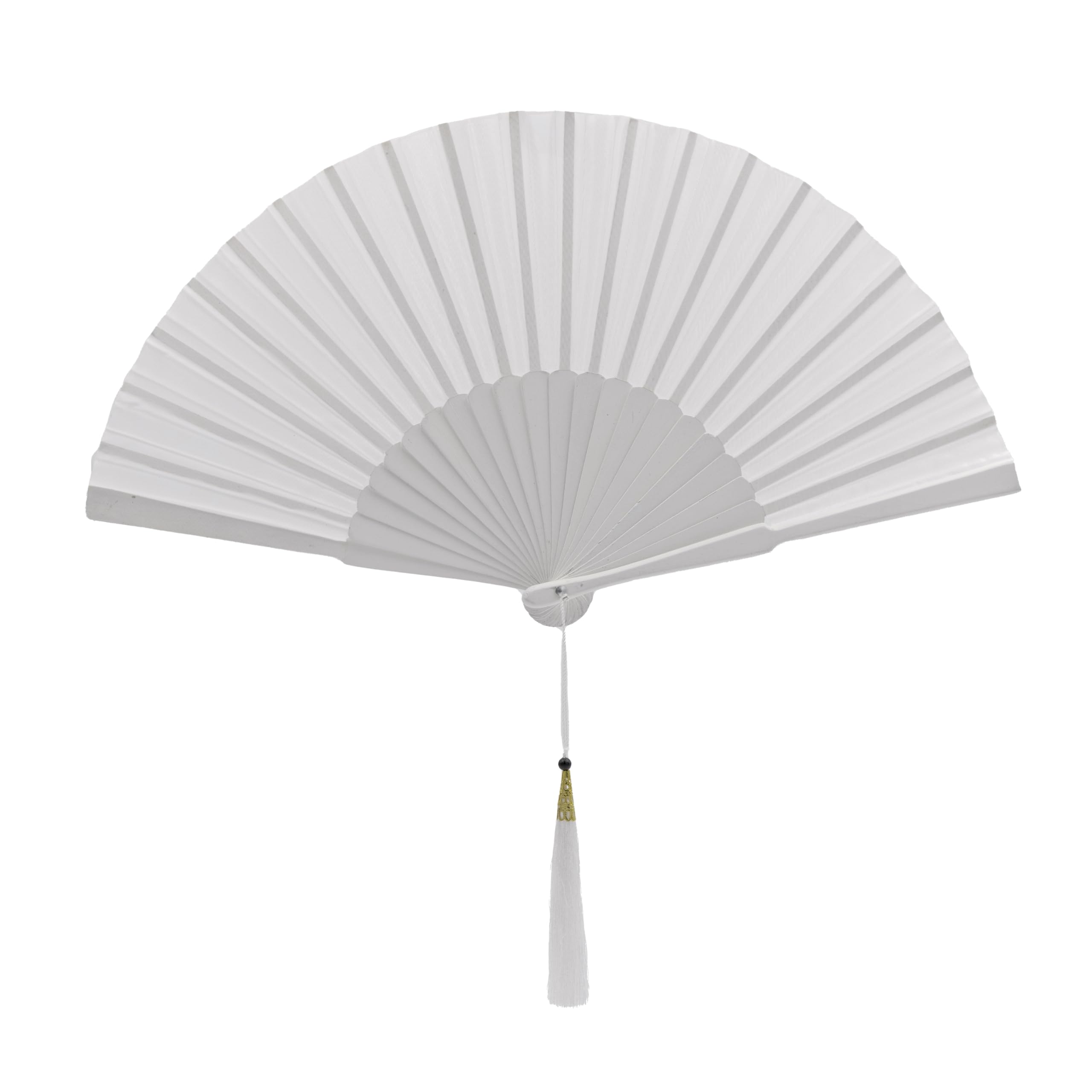 Ventilateur de poche femme chic éventail mariage pliant blanc