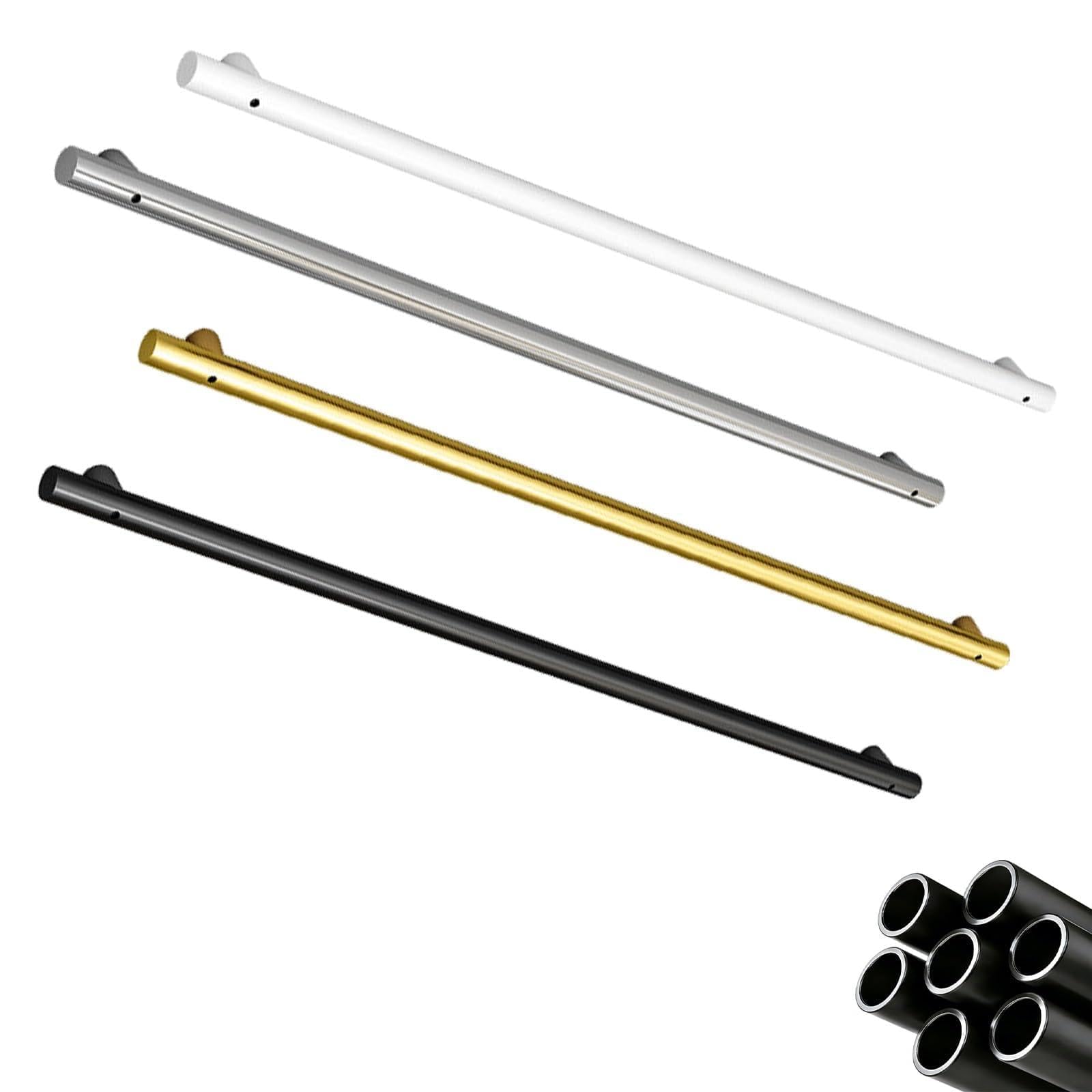 Lmvyuvlf White Stair Handrail Kit, 50Mm Od 1.2Mm Thick Galvanized Iron Pipe Banister, Non-Slip Wall Mount Support Rail For Child,Seniors,Pregnant(,80Cm/2.6 Ft)