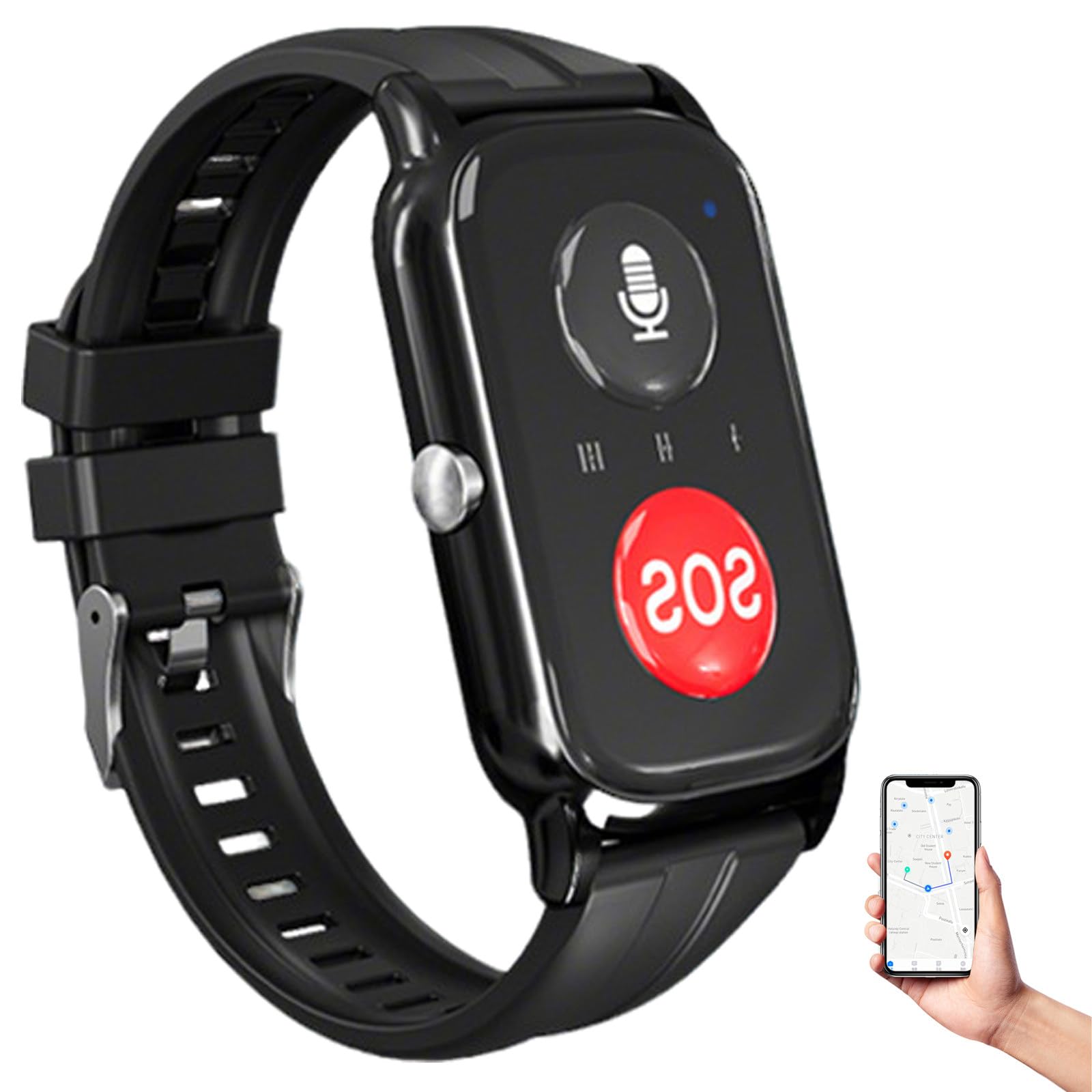 EaThsalL Personal Alarm Watch for Elderly Fall Detection Alert Devices for Elderly, GPS Tracking Watch Quick Call, Preventing Getting Lost Emergency SOS Button, Autism Needs 10 Devices Connect