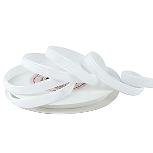 VATIN White Velvet Ribbon 3/8" White Premium Plush Velvet Woven Edge Ribbon for Christmas Tree,Gift Wrapping,Flower Bouquet,Wreath Decorations,Bow Making- 10 Yards