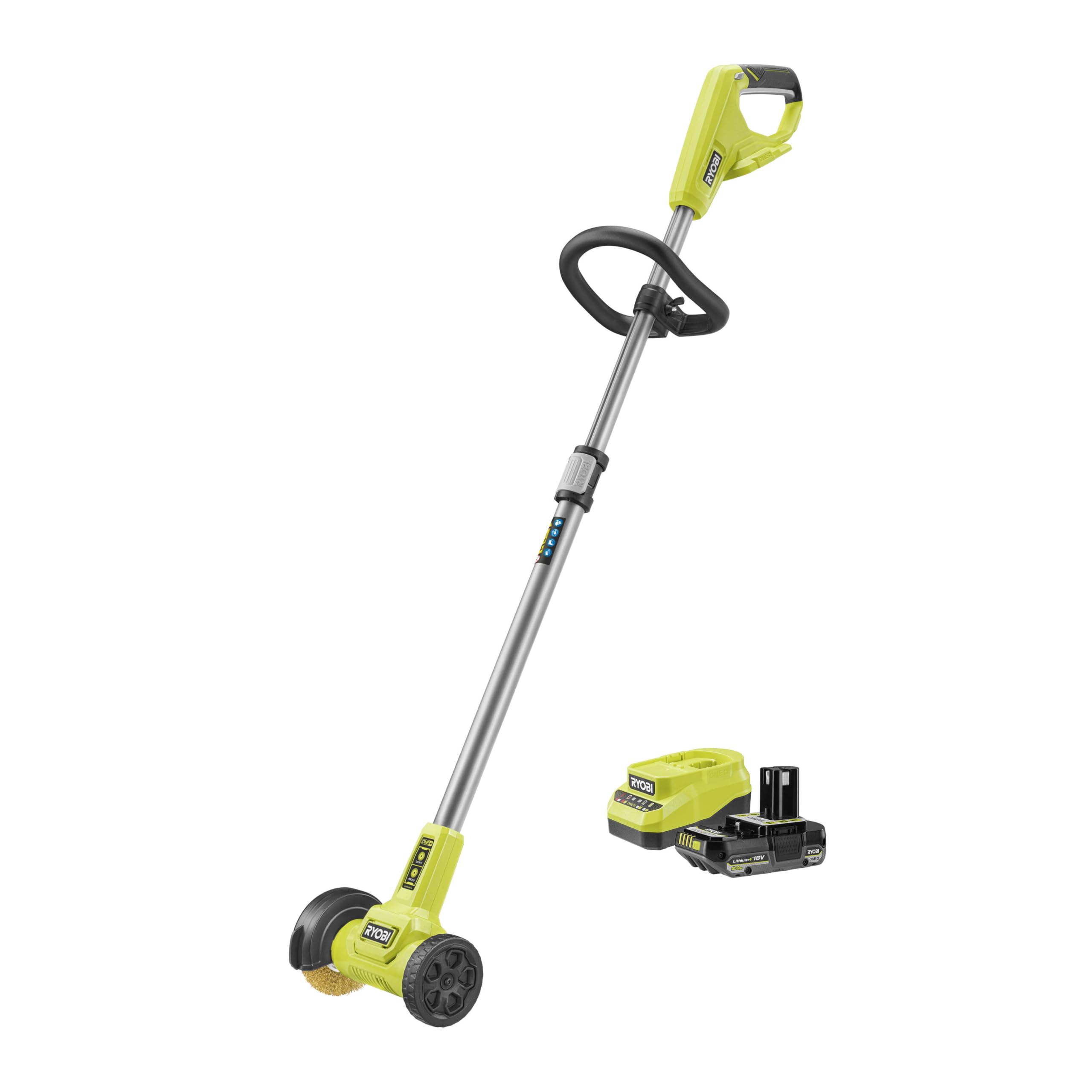 RYOBI 18 V ONE+ Akku-Fugenreiniger RY18PCC-120, mit Drahtbürste, inkl. 1x 2,0 Ah Akku und Ladegerät