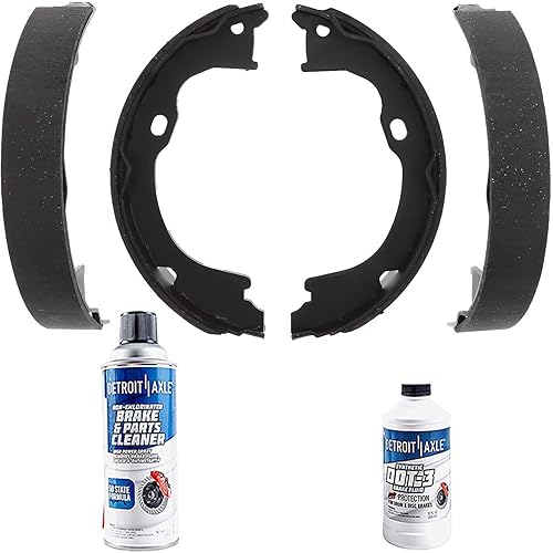 Miniatura 1 de Detroit Axle - Zapatas de freno traseras para Jeep Wrangler JK Liberty Gladiator Dodge Nitro, reemplazo de zapatas de freno semimetálicas