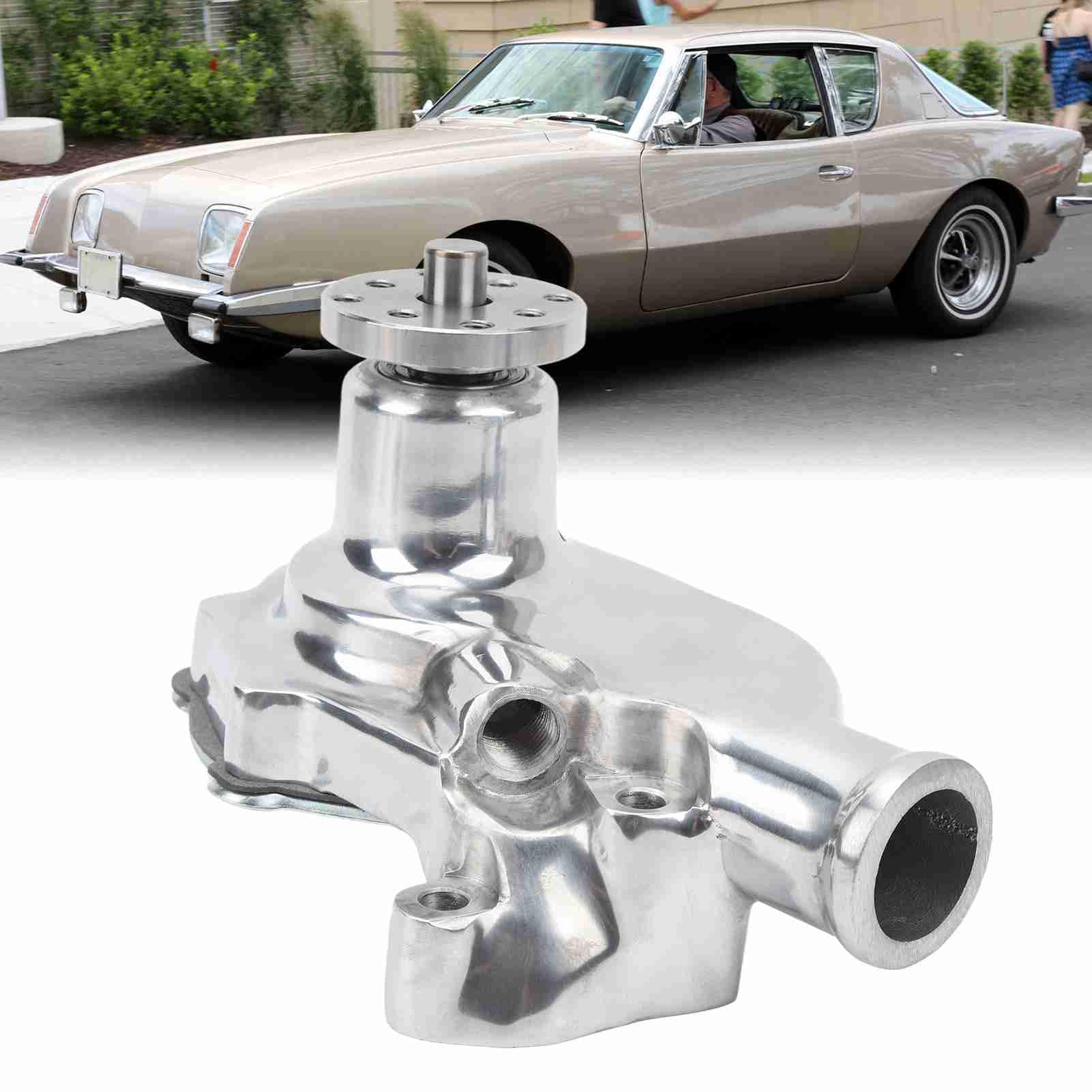 Cryfokt Aluminiowa Pompa Krótkiej Wody o Dużej Objętości do SBC V8 283 327 350 1955-1985, Zwiększona wydajność dla Samochodów Osobowych Chevy, Ulepszone Odprowadzanie Ciepła dla Silników V8, Trwała