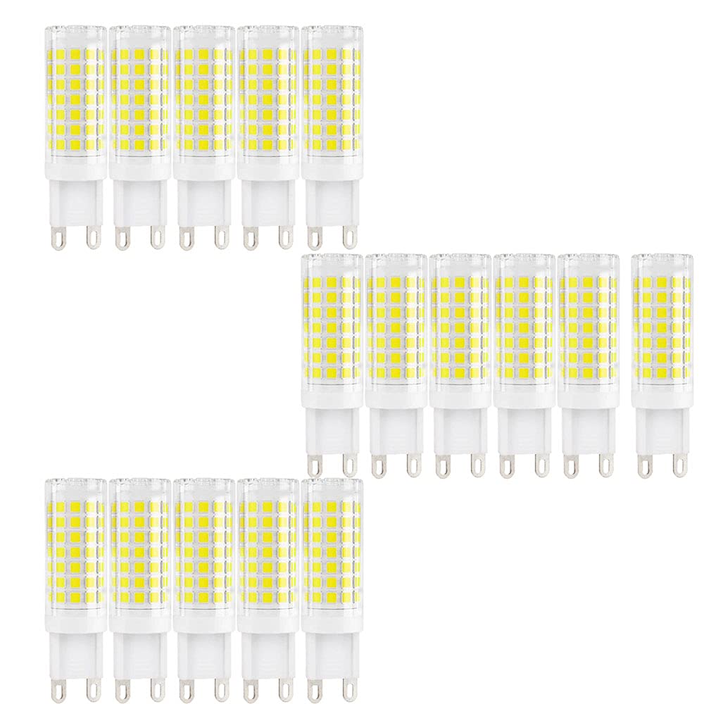 16 Stück G9 LED-Glühbirne, 9W (85W Äquivalent), Nicht dimmbar, kaltweiß 6000K, 850 Lumen G9 AC220-240V, 360 Grad