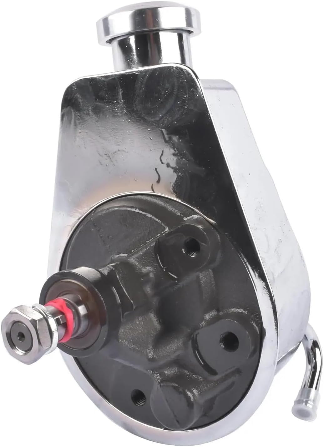 Power Steering Pump Keyway Style Compatible For Chevy/Ford GM/Chrysler P Series Chrome