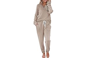 Experience Comfort and Warmth with WIHOLL's Women's Fuzzy Loungewear Set