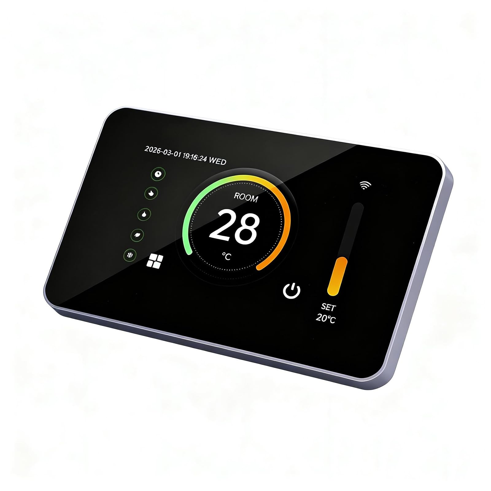 Termostato WiFi 4,3 Pollici Schermo Touch con Risparmio Energetico & Calibrazione Temperatura per Impianti di Riscaldamento Elettrico 95~240V AC