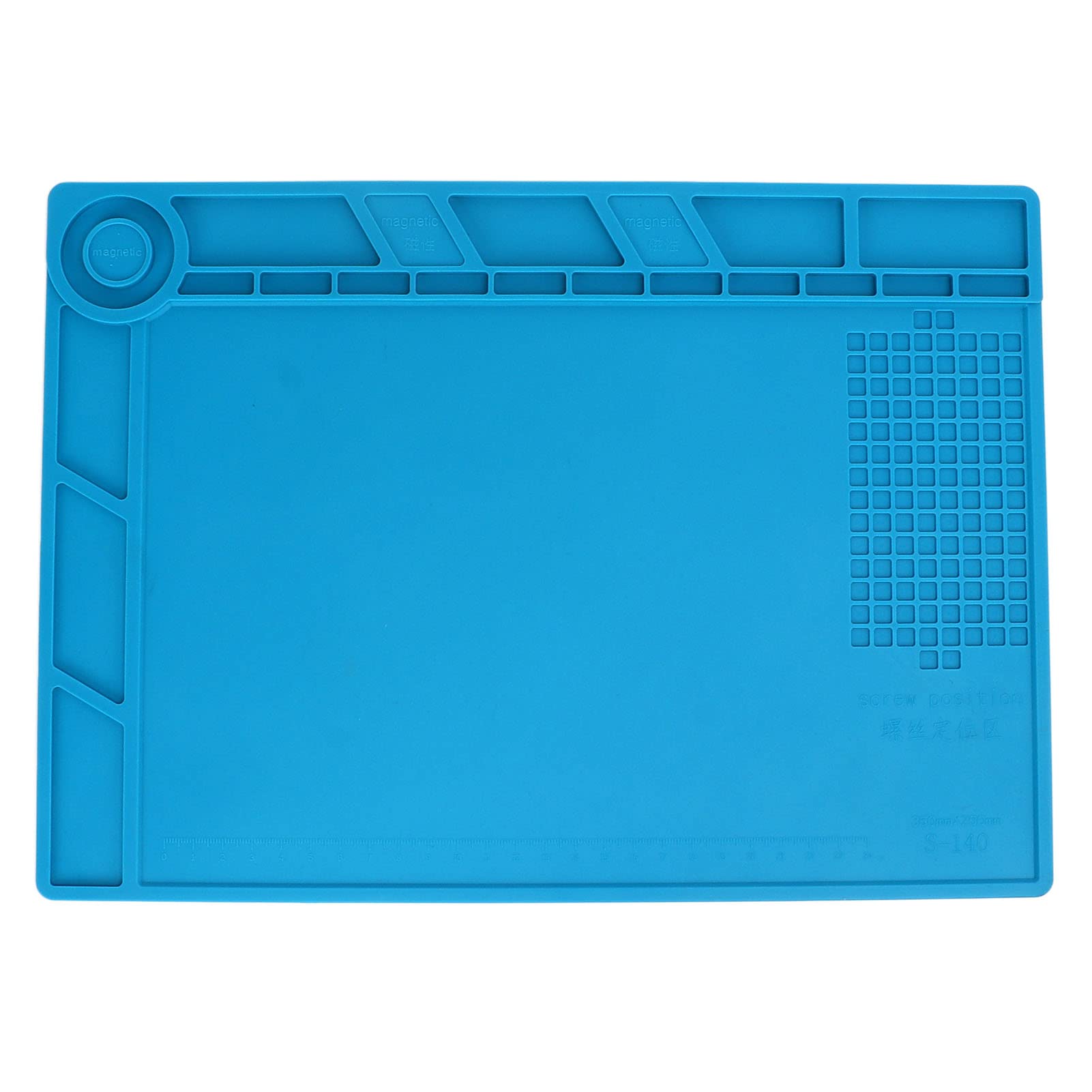 Tappetino Riparazione In Silicone Nero - Resistente Al Calore 500°C, 68 Slot Per Componenti, Elettronica PCB - 4