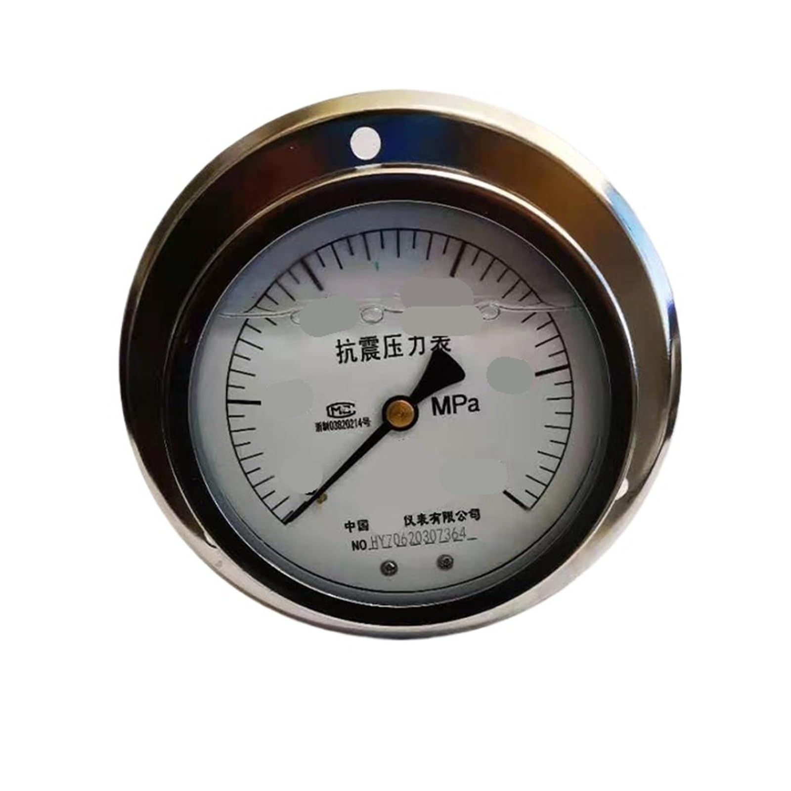 Ciśnieniomierz osiowy z przednią konstrukcją antywibracyjną YTN-100ZT, cyferblat 100 mm, gwint 20 x 1,5 mm (0~1,6 MPa(16 kg))