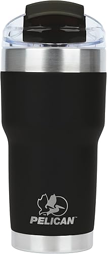 Pelican Hydration Pelican Traveler - Vaso aislado al vacío de 22 onzas, de acero inoxidable, doble pared, con tapa doble, taza de café aislada con