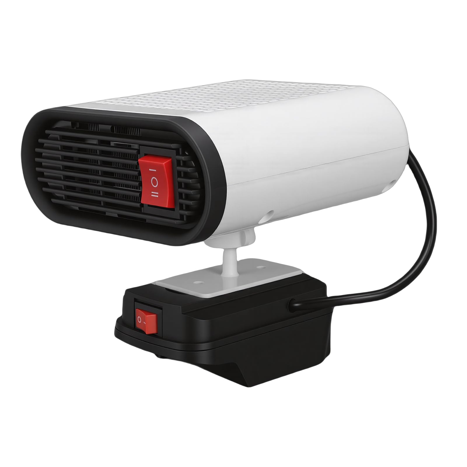 Garosa Riscaldatore Elettrico Al Litio, Stufa Portatile con Rotazione a 360 | Sbrinatore Auto Portatile, Riscaldatore ABS Silenzioso per Batterie