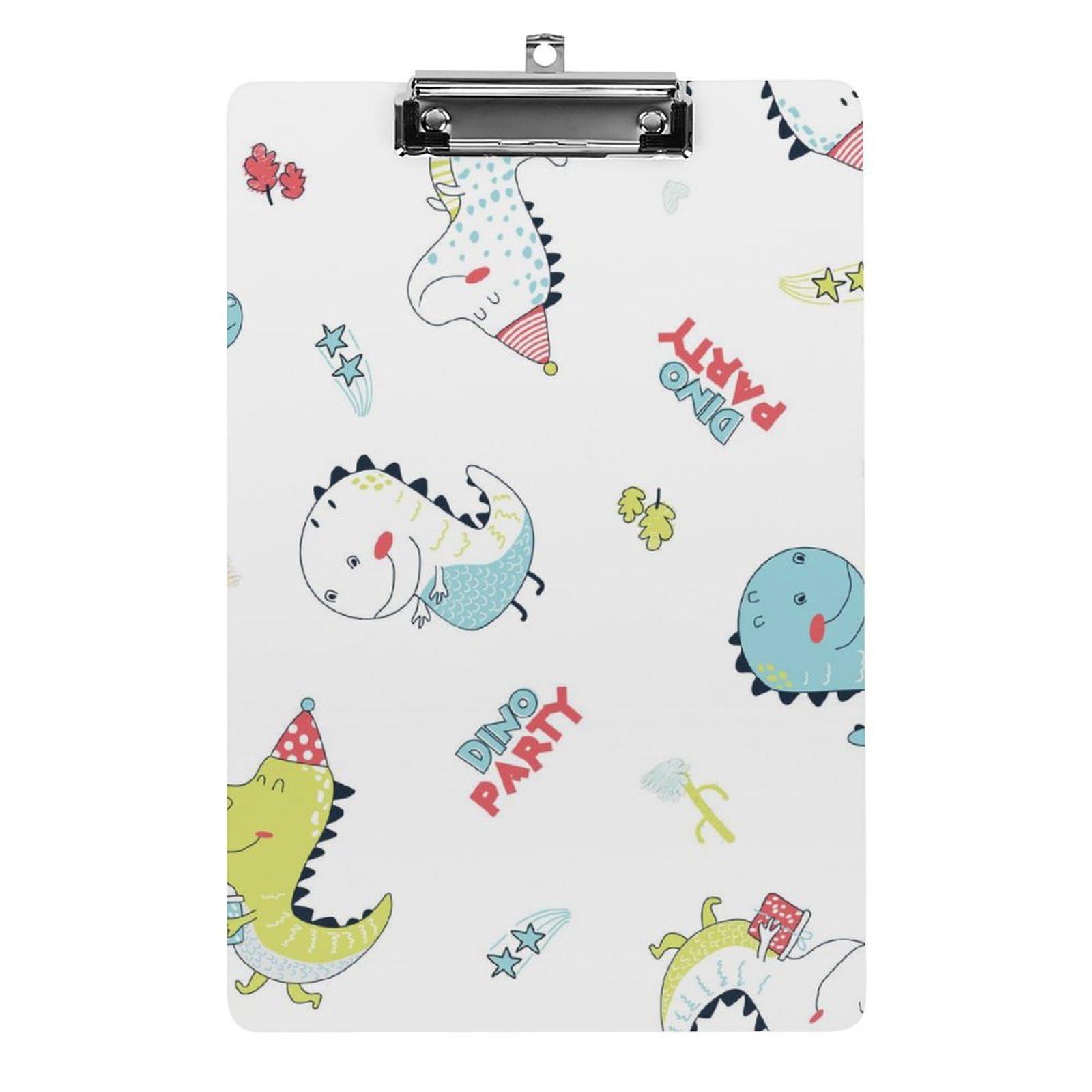 Porte-document avec clip A4 dinosaure mignon planchette rigide
