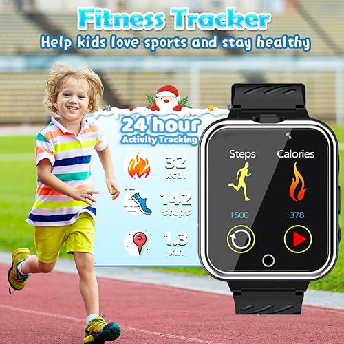 Miniatura 6 de Reloj inteligente para niños y niñas de 3 a 12 años, relojes para niños pequeños con cámara doble, 26 videojuegos, reproductor de música, podómetro,