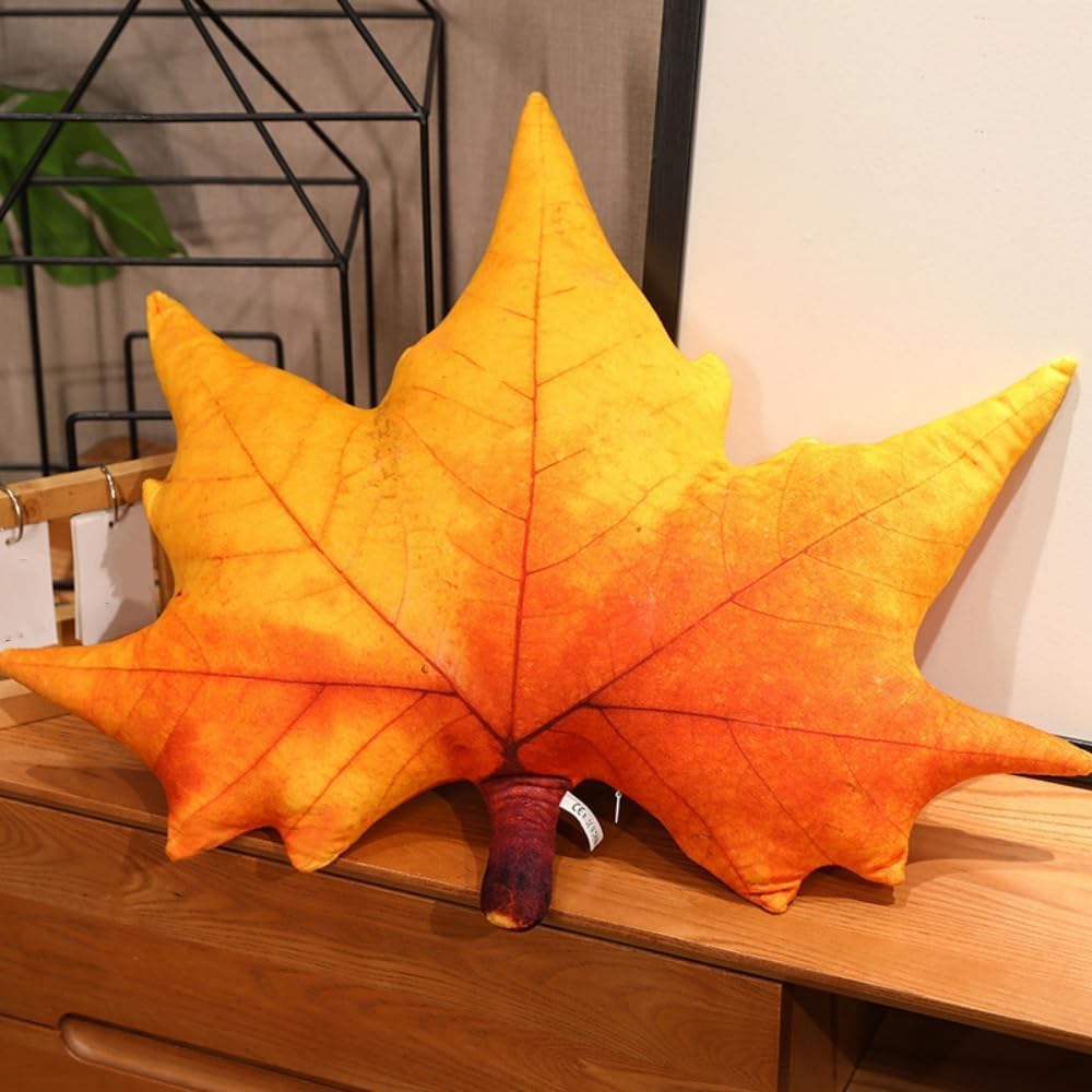 Fzkun #1 3D Leaf Throw Pillow - Novelty Leaves Shaped Decorative Stuffed Plush Pillows Green Plant Cushion For Couch Sofa Bed Living Room Bedroom Chair Car Backrest Pillow Cute Accent Home Decor (#1)