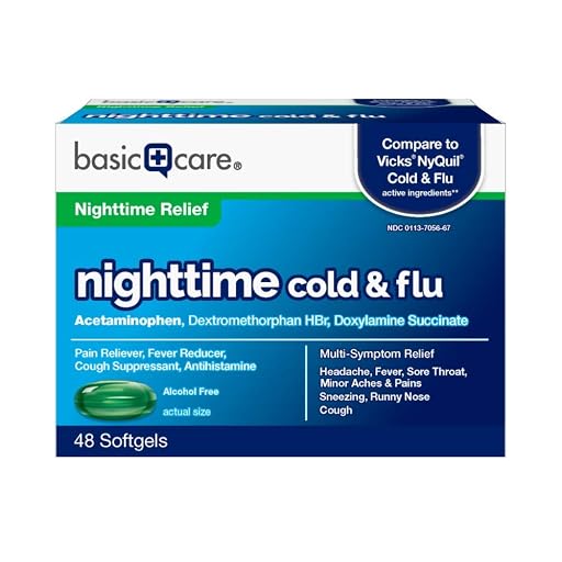 Basic Care Nighttime Cold & Flu Multi-Symptom Softgels