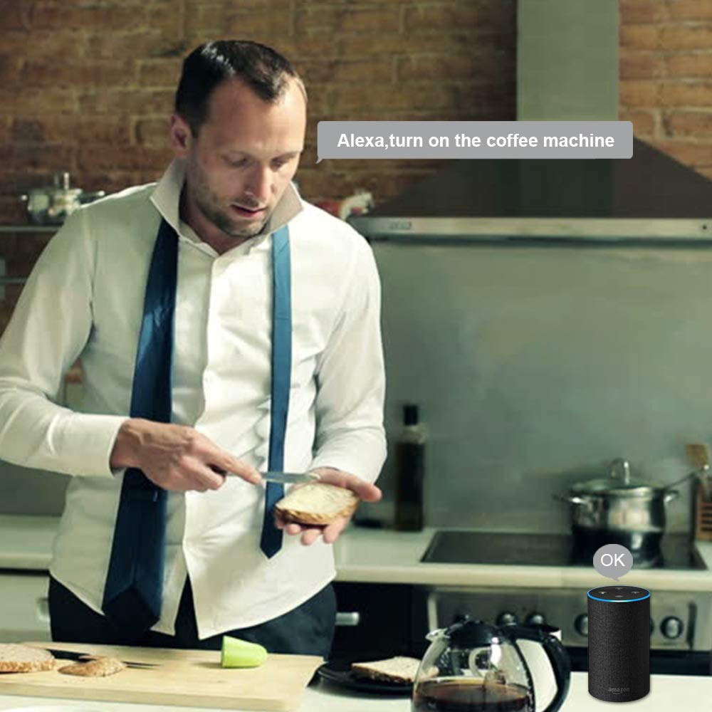 WiFi Smart Plug Outlet Compatible with Alexa Google Assistant App and Voice Control No Required Hub EU 10A — view 5