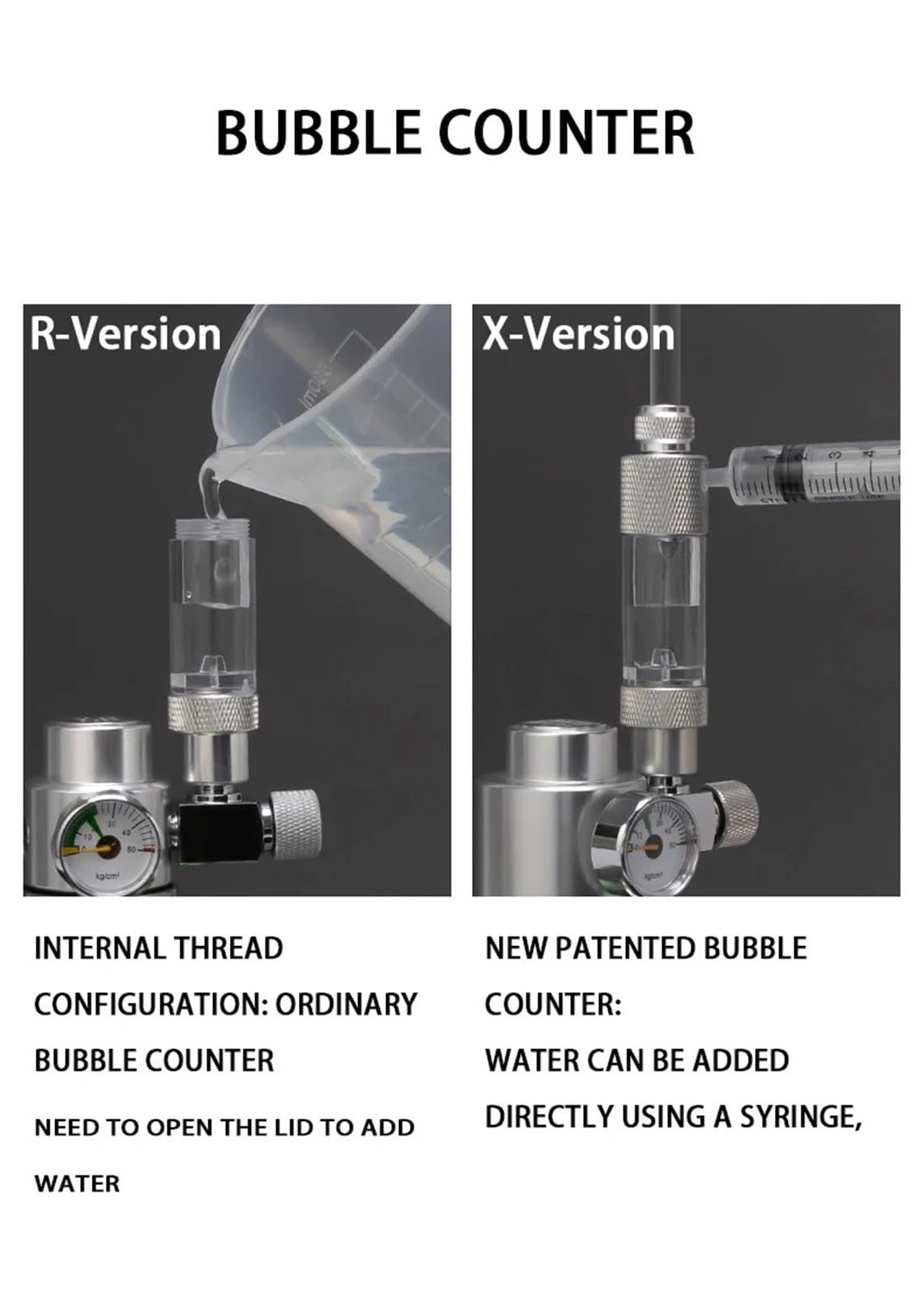 Kit de generador de CO2 for acuario (DIY) de acero inoxidable, cilindro generador de CO2, kit de reactor de dióxido de carbono for plantas y peces.(AC100-240V-X01-2L,UK plug)