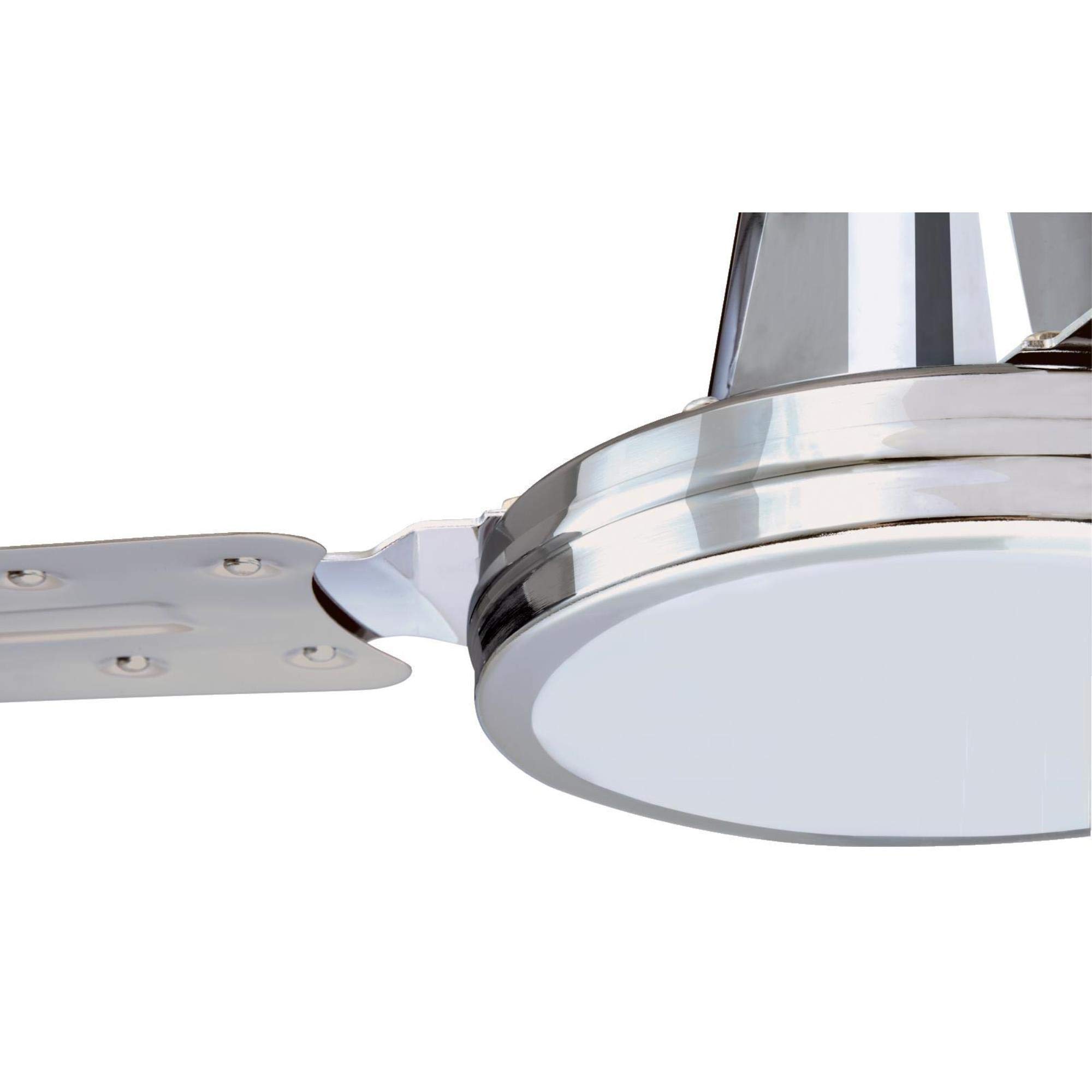 Westinghouse Lighting Ventilatore da soffitto cromato industriale, 122 cm, potente circolatore d'aria con interruttore a parete a 4 livelli, robusto design cromato
