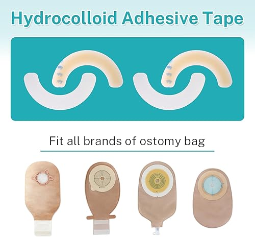 Miniatura 6 de Tiras de barrera para ostomía, cinta adhesiva para el aislamiento de estoma, fugas impermeables de hidrogel de grado médico, tira elástica de