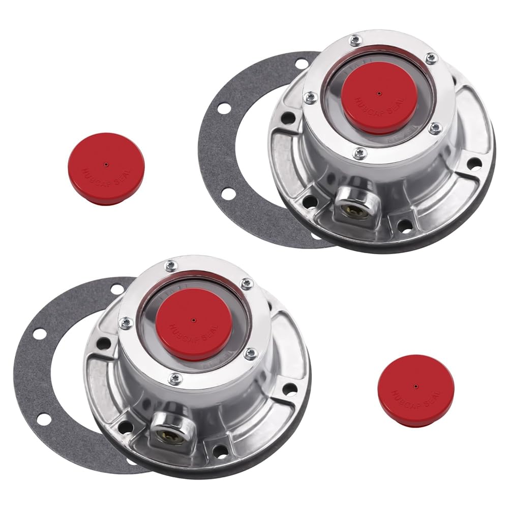 343-4024 Tapacubos de Remolque para Stemco en aluminio con tapones y juntas de goma paquete de 2