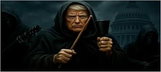 Funny Trump Grim Reaper Sticker Large 4x9 Troll Democrats Blue State Budget Cuts Stickers
