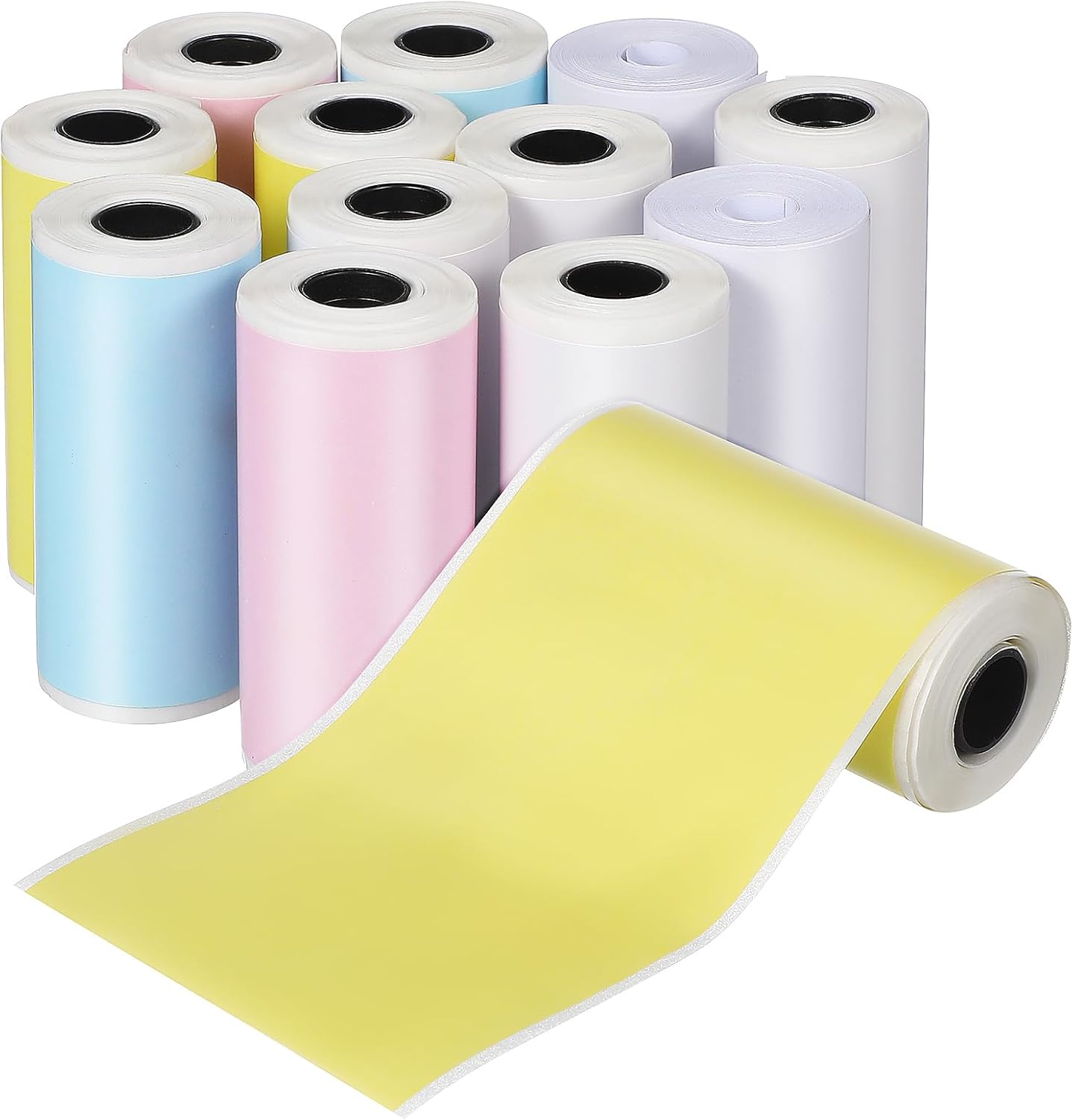 16 Rolls Mini Printer Paper 57x25mm Thermal Printer Paper Color for Mini Sticker Portable Pocket Printer